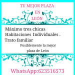 PLAZA LIBRE EN LEÓN CIUDAD. BUENAS PLAZAS