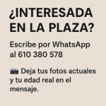 Plaza para chica ESPAÑOLA 18-35 años VIC Barcelona