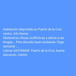 Habitación disponible en Puerto de la Cruz