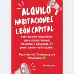 Se alquila estudio chicas serias y responsable