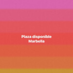 Plaza disponible marbella