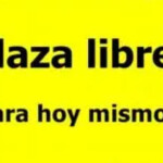 Plaza libre ahora mismo