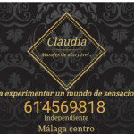 Claudia masajista - Hola soy Claudia una chica dulce y simpática con unas manos que te hacen vibrar