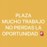 Plaza libre mucho trabajo