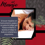 Se solicitan masajistas con ganas de
