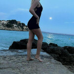 Sara española rubia elegante magaluf
