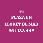 Plaza lloret - Hay disponibles plazas en Lloret de Mar muy cerquita de todas las discotecas. El piso