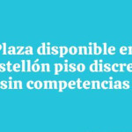 Se necesita chica para plaza o turno